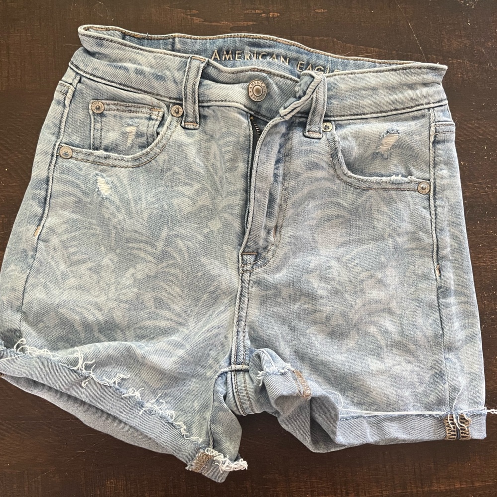 American Eagle Light Blue Denim Shorts